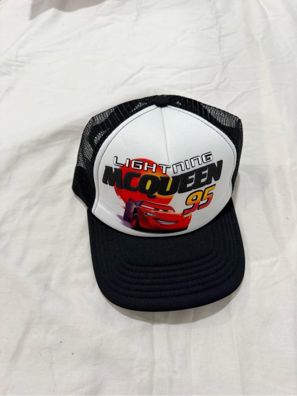 Disney Lightning McQueen Trucker Hat - Black, White & Red